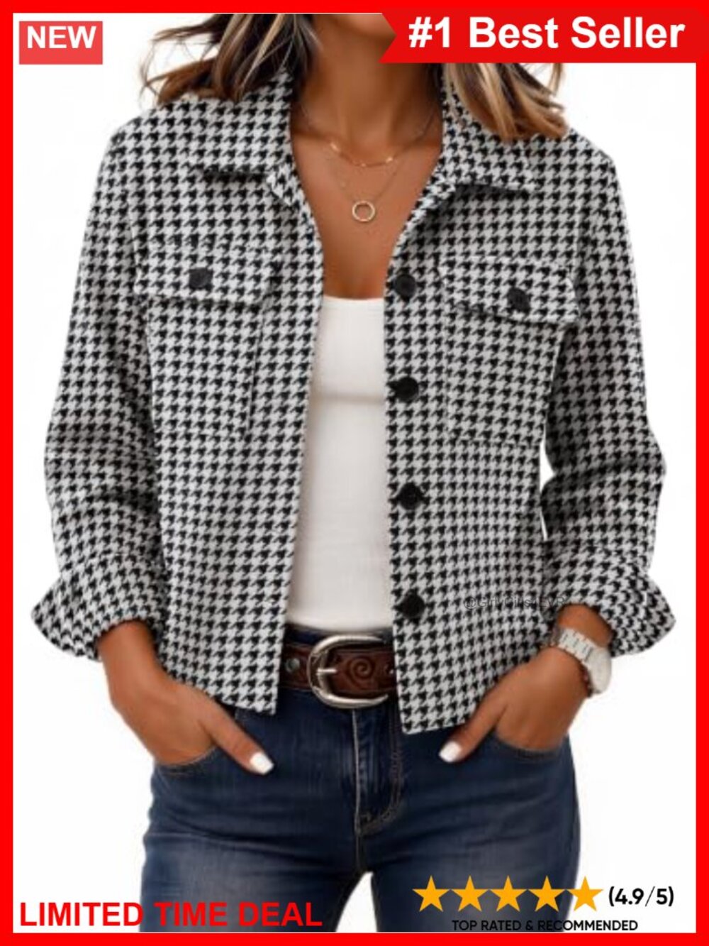 Cropped Plaid Flannel Shacket - Button Front Casual Jacket
